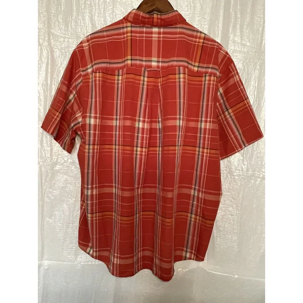 Consensus Sportswear‎ Plaid Button Up Short Sleeve Shirt XL